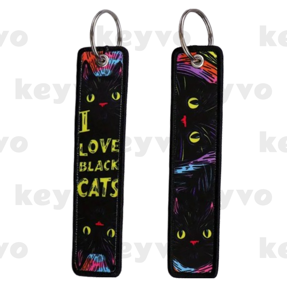 Black Cats Keychain